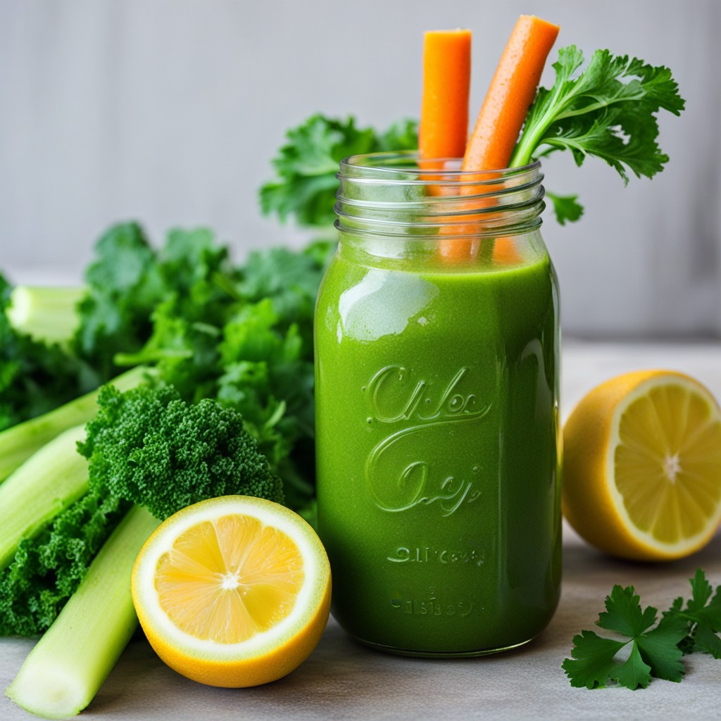 cucumber-kale-celery-cilantro-carrot-lemon-ginger